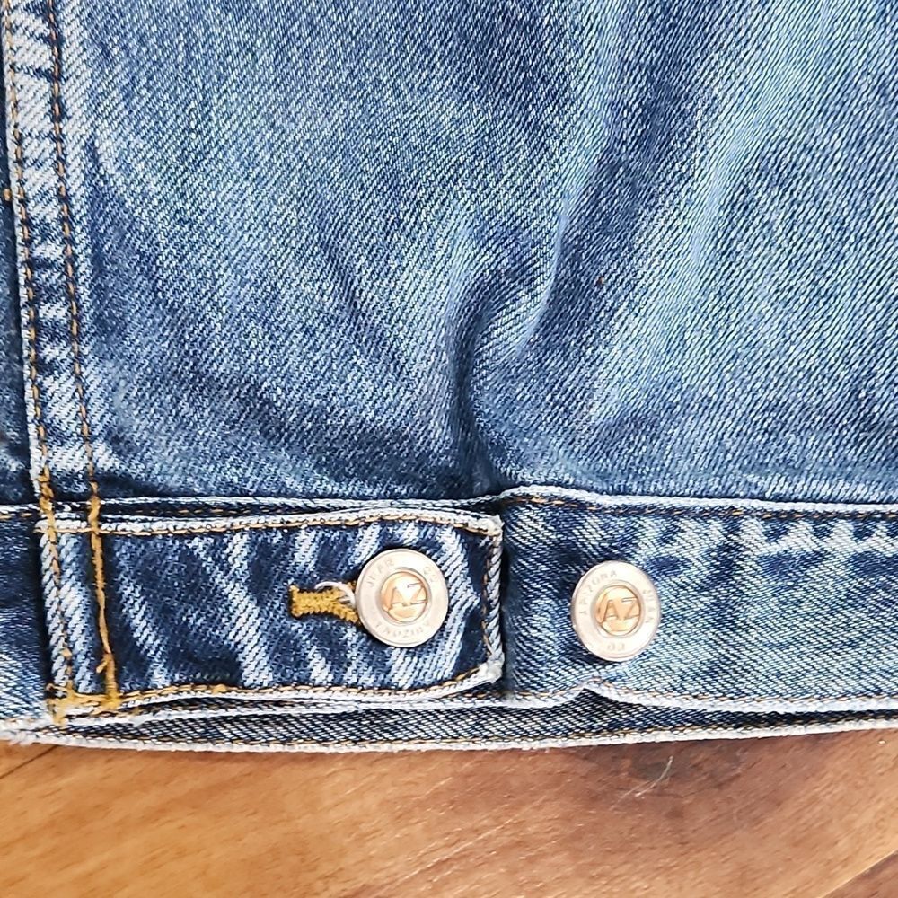 Vintage Upcycled Fringe Boho Western Denim Jacket - Picture 6 of 8